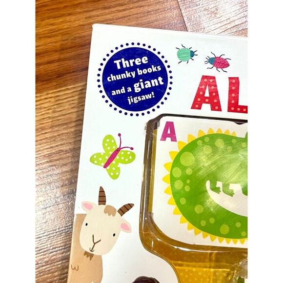 Puzzle Play Set: ALPHABET: Three Chunky Books and a Giant Jigsaw Puzzle! - Picture 2 of 3